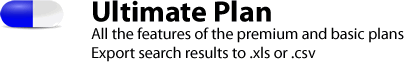 Ultimate plan: All the features of the premium and basic plans; Export search results to .xls or .csv
