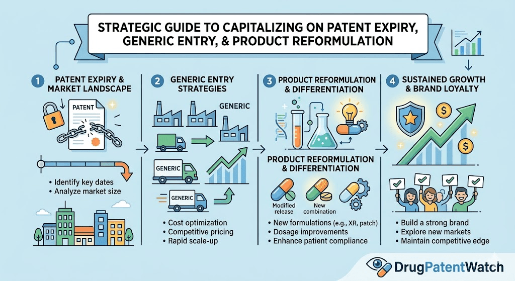 when does the patent for tirzepatide expire A Strategic Guide to Capitalizing on Patent Expiry, Generic Entry, and  Product Reformulation