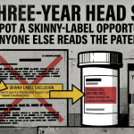 The Three-Year Head Start: How to Spot a Skinny-Label Opportunity Before Anyone Else Reads the Patent image