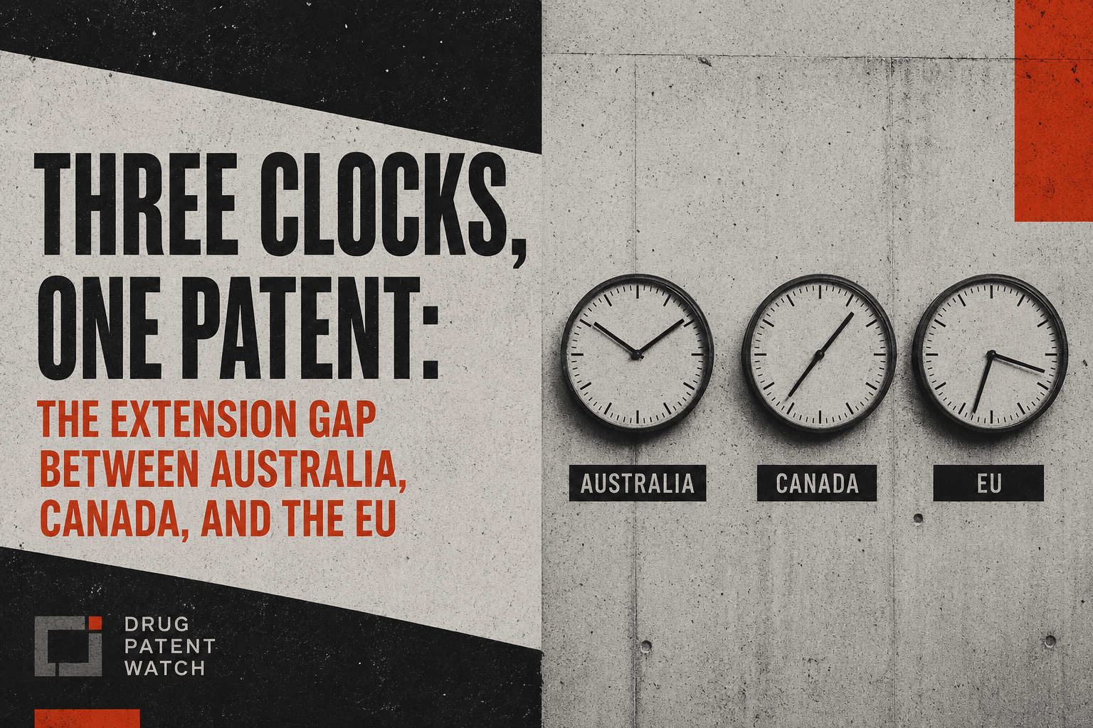 Three Clocks, One Patent: The Extension Gap Between Australia, Canada, and the EU image