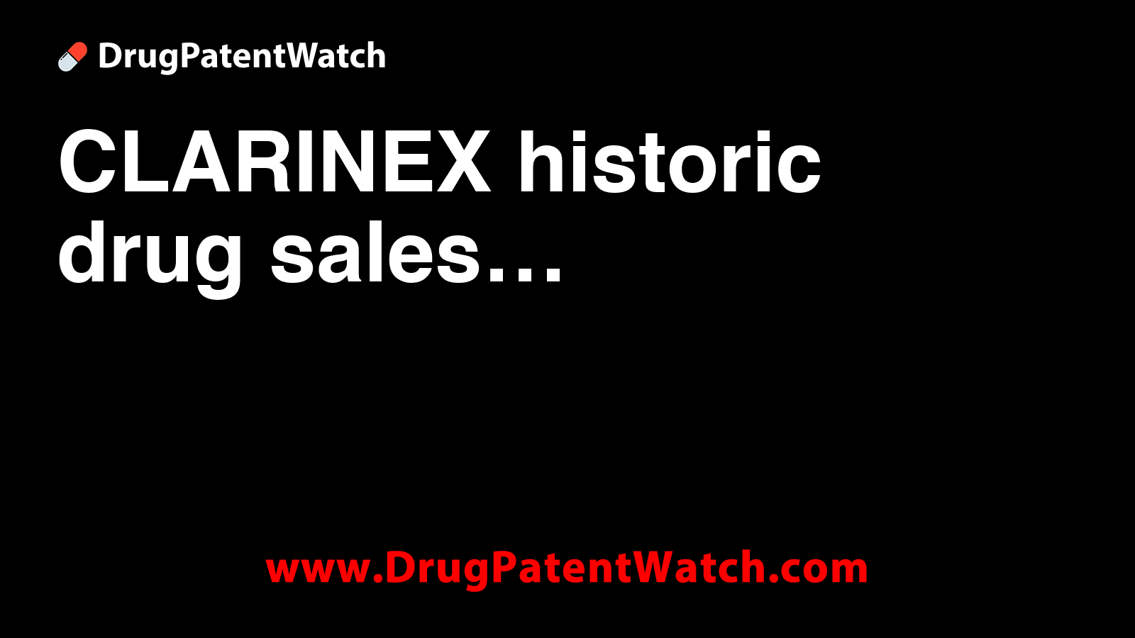 CLARINEX historic drug sales