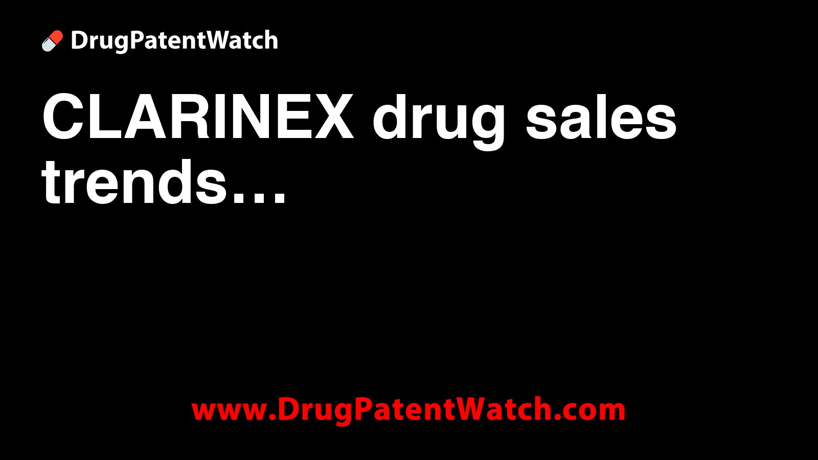 CLARINEX drug sales trends