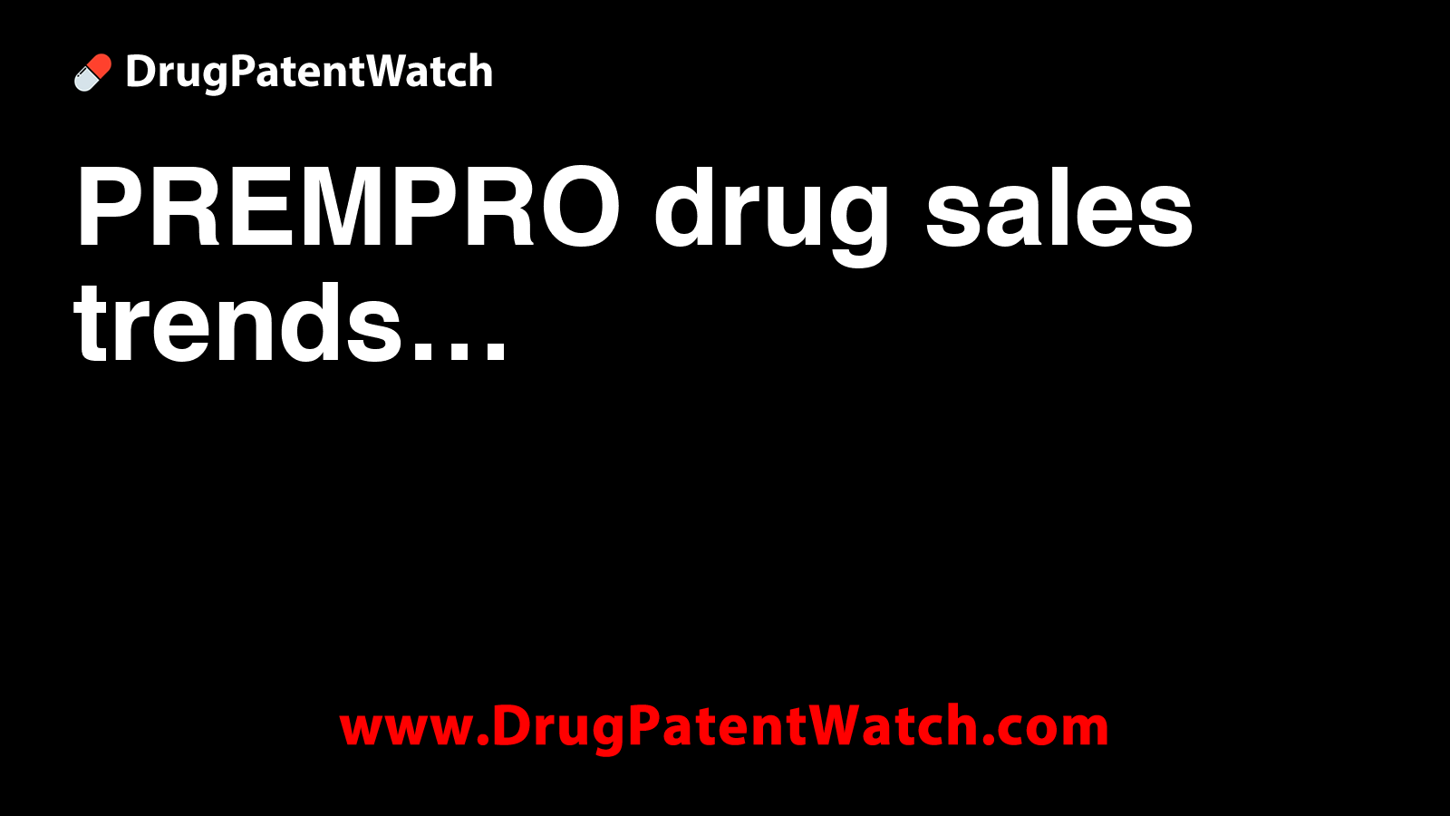 PREMPRO drug sales trends