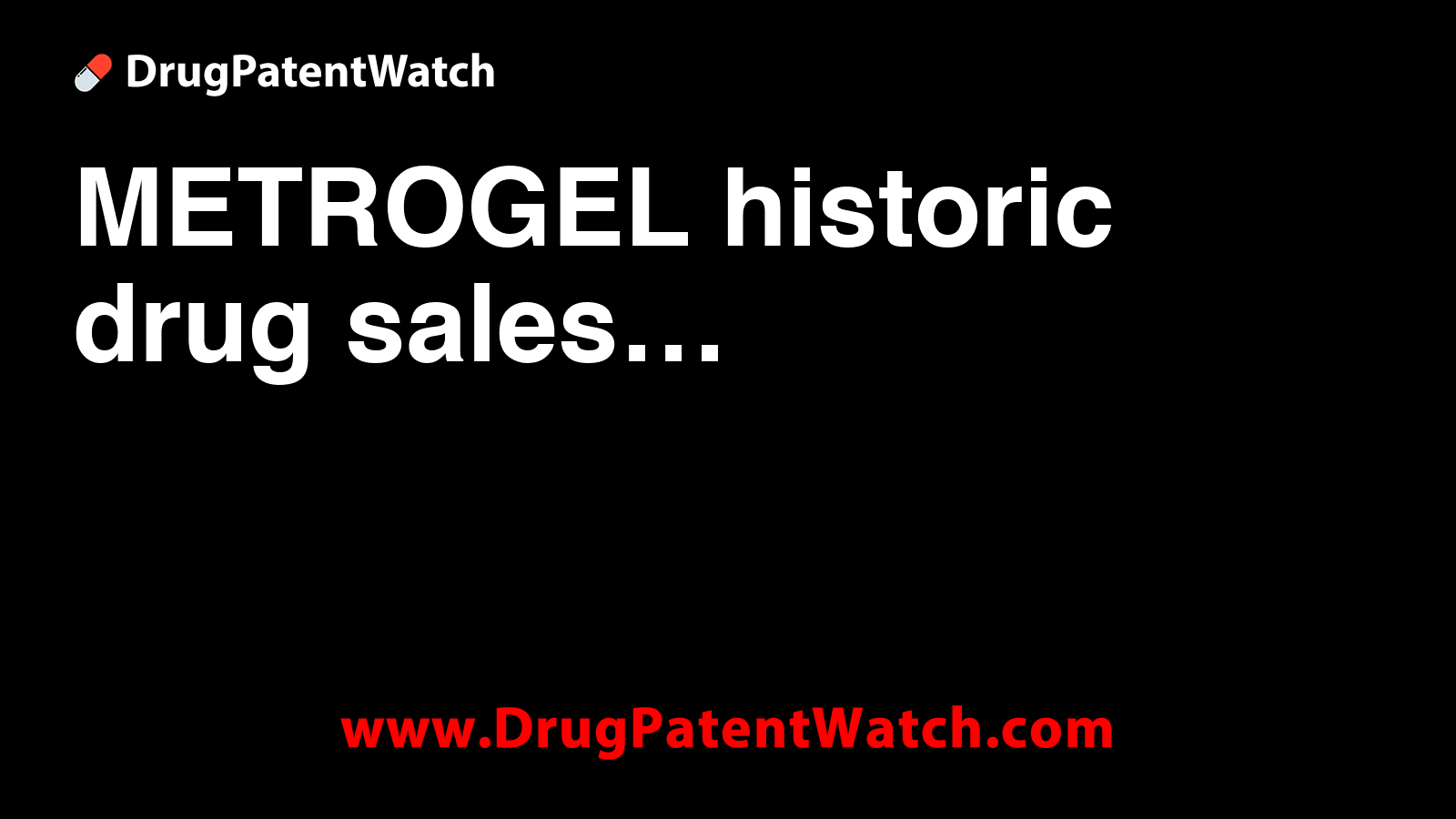 METROGEL historic drug sales