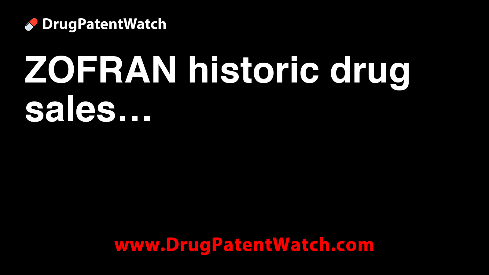 ZOFRAN historic drug sales