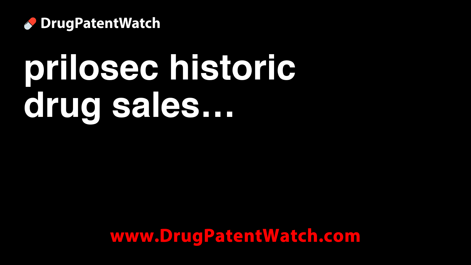 prilosec historic drug sales