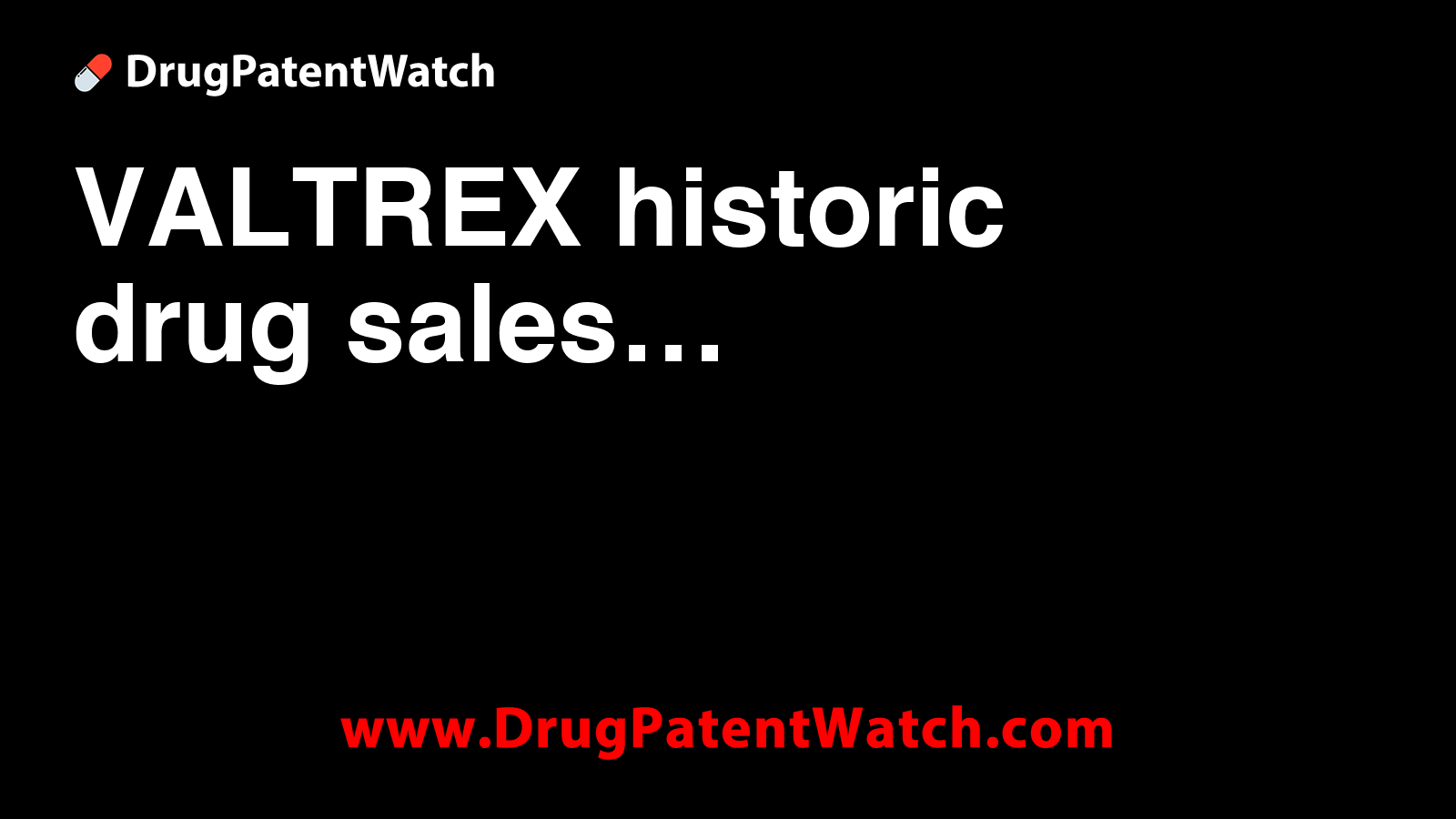 VALTREX historic drug sales